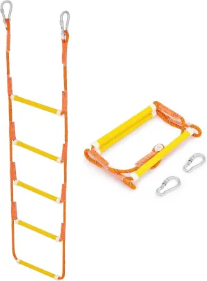 CO-Z 5 Step Boat Rope Ladder, Folding Marine Rope Ladder with Heavy Duty 440 lb. Strength, Portable Outdoor Climbing