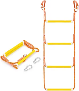 CO-Z Marine Rope Ladder, 4 Step Boat Ladder for Inflatable Boat, Kayak, Motorboat, Canoeing