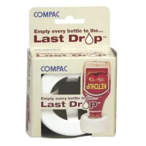 COMPAC HOME Last Drop Bottle Stabilizer, Access Every Last Drop of Ketchup, BBQ Sauce, Mustard, for The Kitchen, Retrieve The Last Amounts of Lotion, Shampoo for The Bathroom, Home Essentials, White