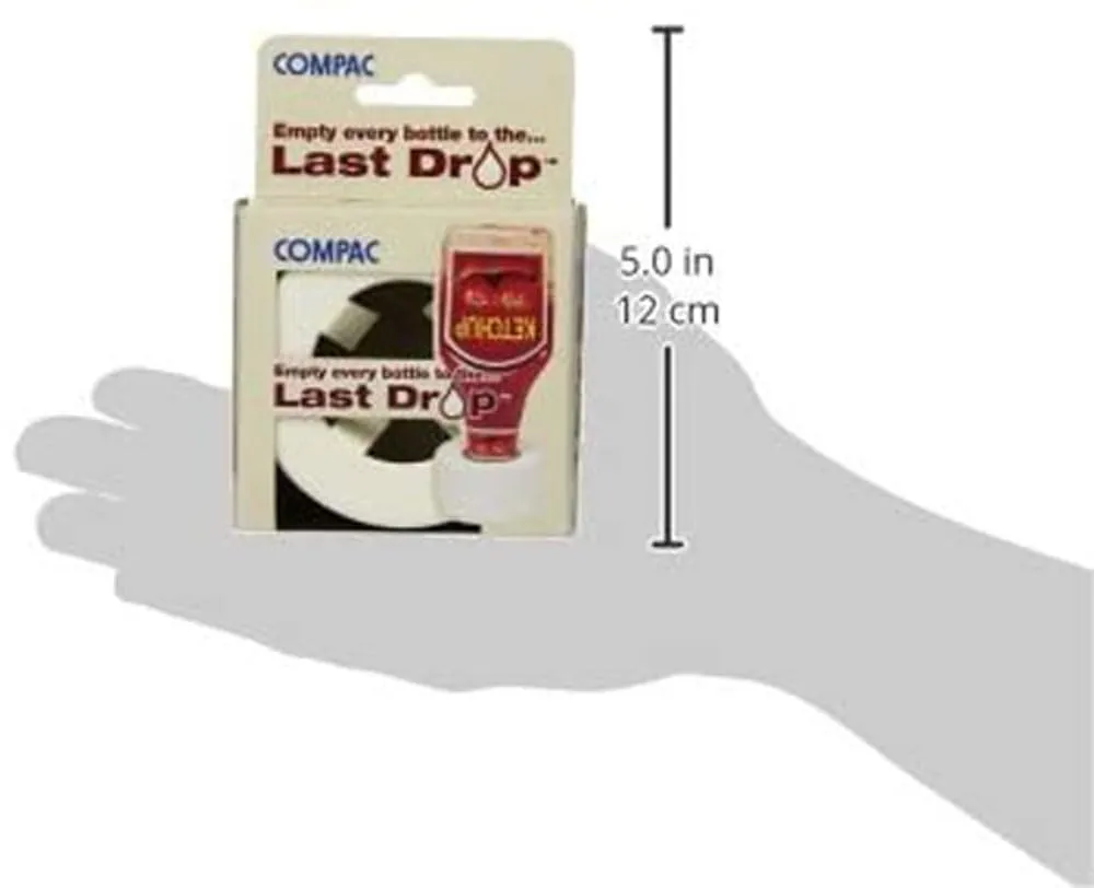 COMPAC HOME Last Drop Bottle Stabilizer, Access Every Last Drop of Ketchup, BBQ Sauce, Mustard, for The Kitchen, Retrieve The Last Amounts of Lotion, Shampoo for The Bathroom, Home Essentials, White