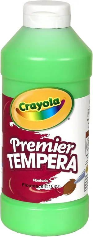 Crayola Neon Tempera Paint, Green Kids Paint, 16 Ounce Squeeze Bottle