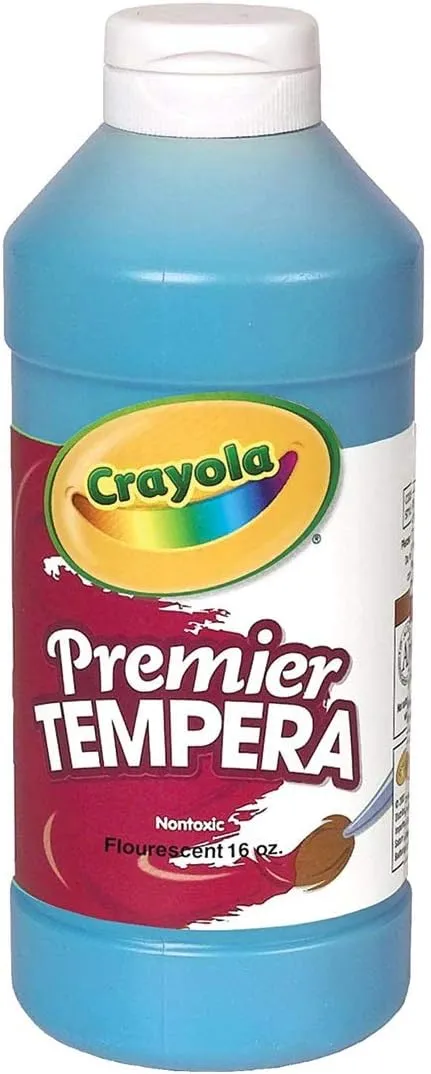 Crayola Neon Tempera Paint, Light Blue Kids Paint, 16 Ounce Squeeze Bottle