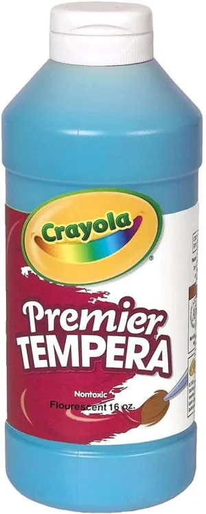 Crayola Neon Tempera Paint, Light Blue Kids Paint, 16 Ounce Squeeze Bottle