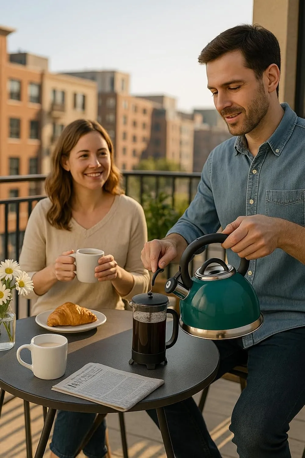 Creative Home Alexa 3.0 Qt. Stainless Steel Whistling Tea Kettle with Aluminum Capsulated Bottom for Quick Heat Distribution