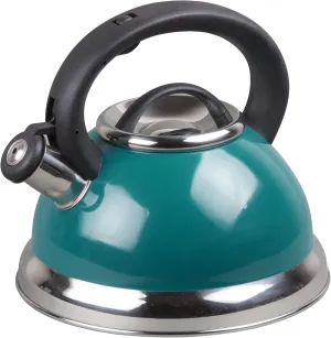 Creative Home Alexa 3.0 Qt. Stainless Steel Whistling Tea Kettle with Aluminum Capsulated Bottom for Quick Heat Distribution