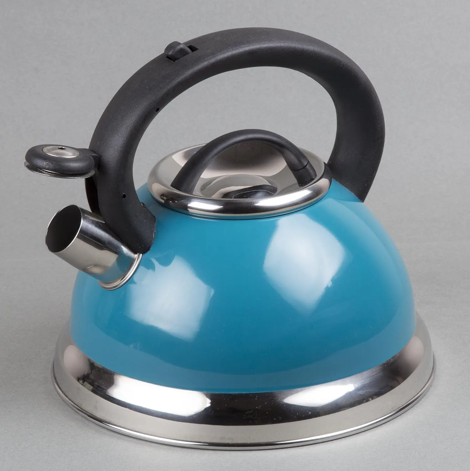 Creative Home Alexa 3.0 Qt. Stainless Steel Whistling Tea Kettle with Aluminum Capsulated Bottom for Quick Heat Distribution