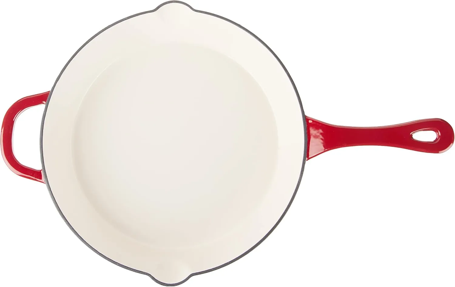 Crock Pot Artisan 12 Inch Enameled Cast Iron Round Skillet, Scarlet Red