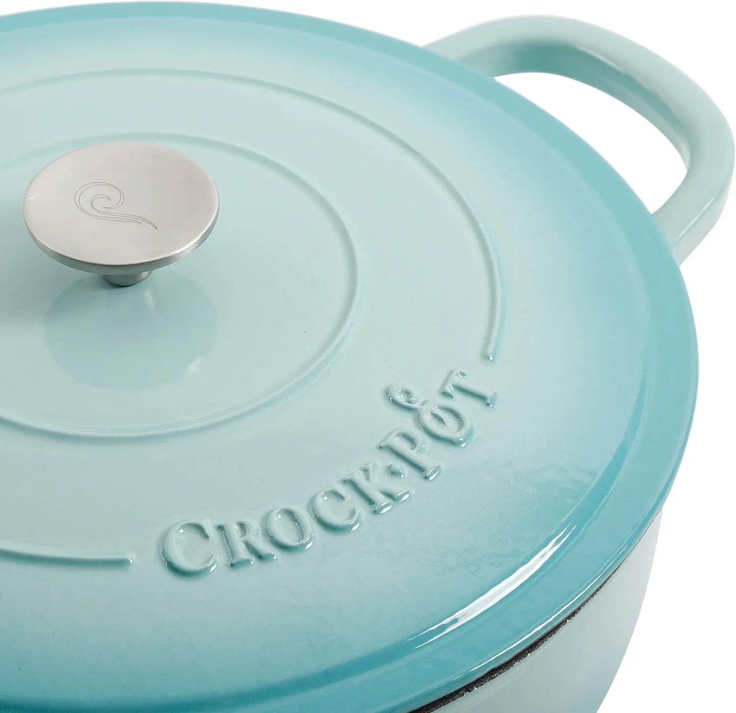 Crock Pot Artisan Enameled Cast Iron Braiser W/Lid, 5-Quart, Aqua