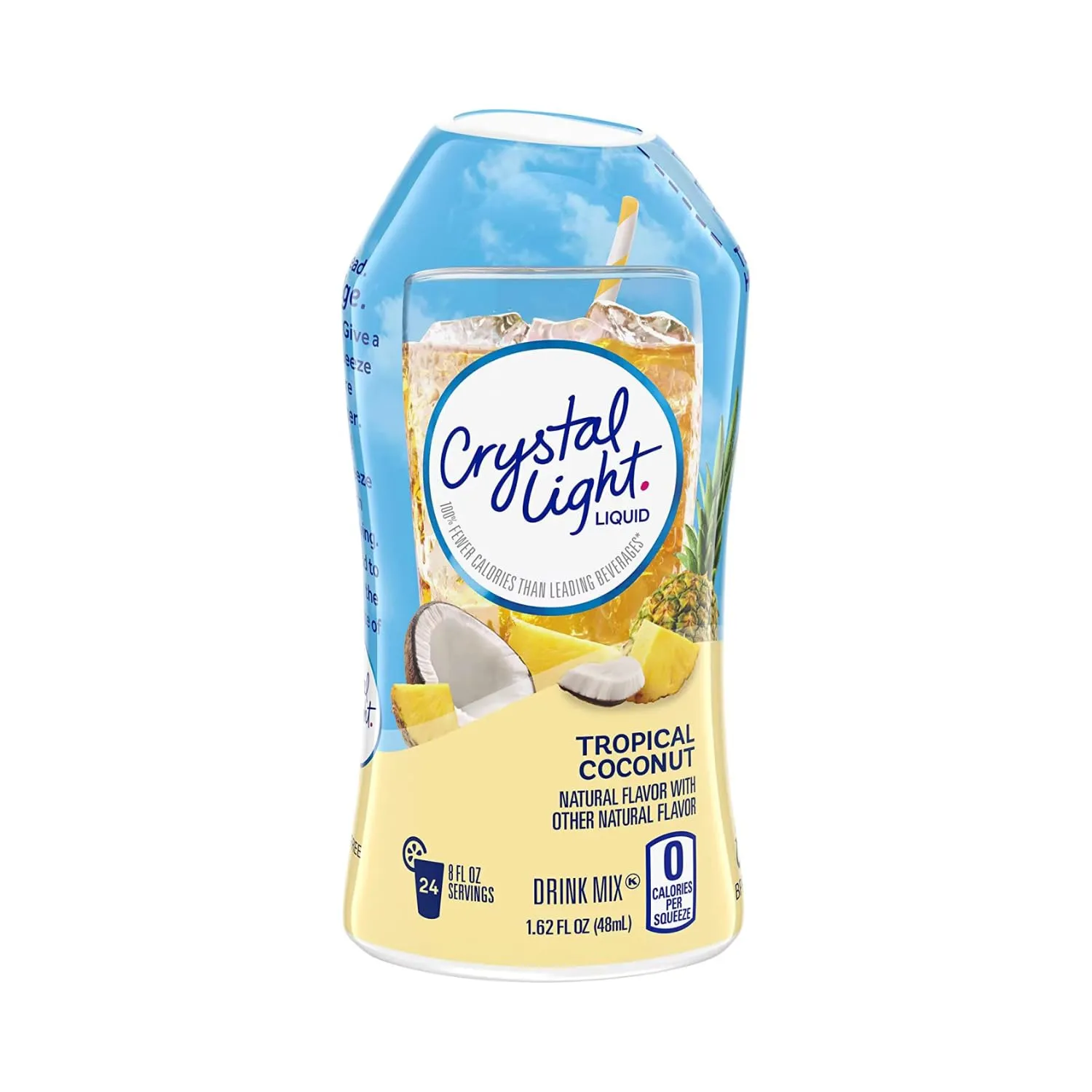 Crystal Light Liquid Energy Drink, Tropical Coconut, 1.62 fl oz (Pack of 6)