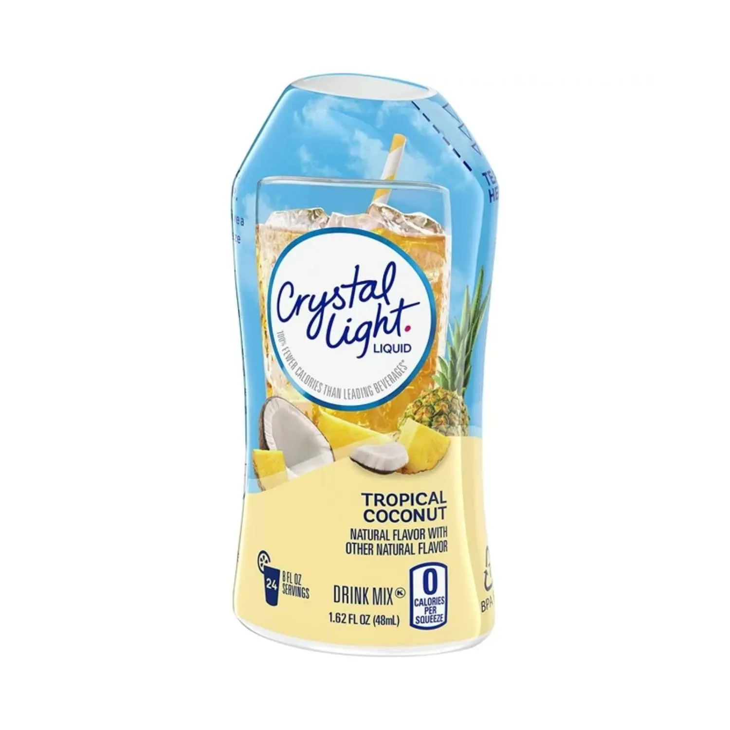 Crystal Light Liquid Energy Drink, Tropical Coconut, 1.62 fl oz (Pack of 6)