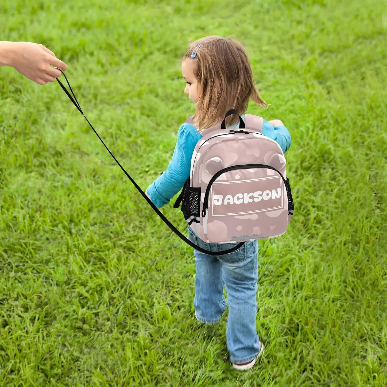 Custom Beauty Cow Preschool Backpack Design Daycare Bookbag School Backpack with Traction Rope Fashion Casual Cartoon School Travel Picnic Birthday for Kids 3-6