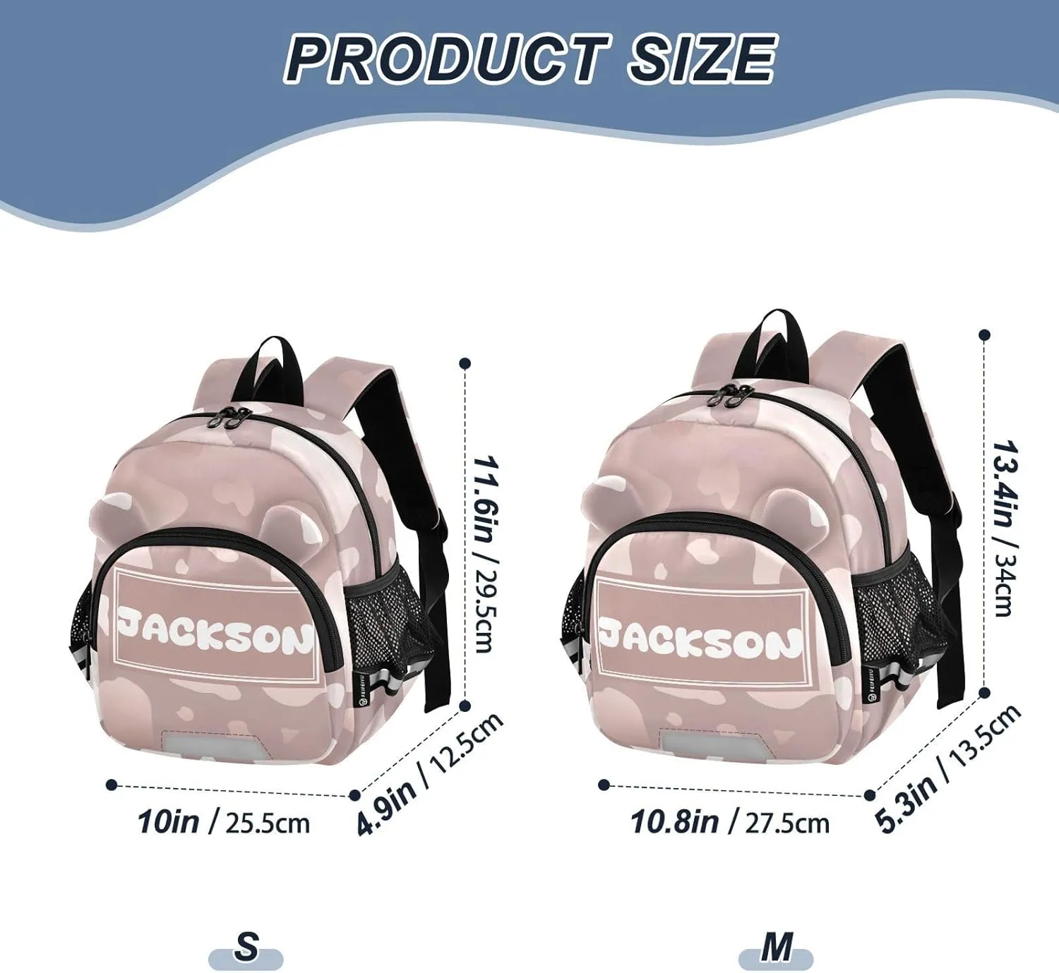 Custom Beauty Cow Preschool Backpack Design Daycare Bookbag School Backpack with Traction Rope Fashion Casual Cartoon School Travel Picnic Birthday for Kids 3-6