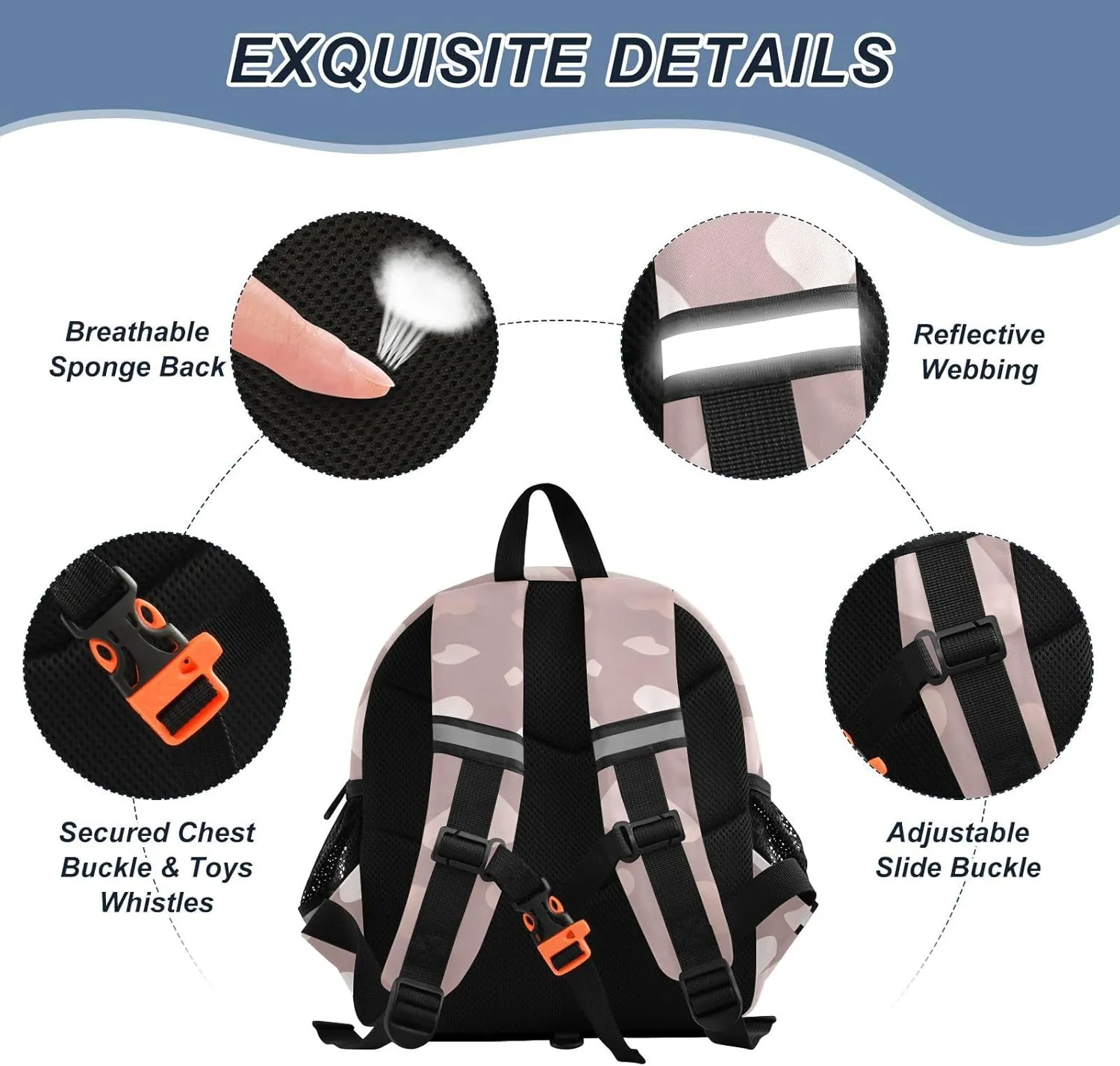 Custom Beauty Cow Preschool Backpack Design Daycare Bookbag School Backpack with Traction Rope Fashion Casual Cartoon School Travel Picnic Birthday for Kids 3-6