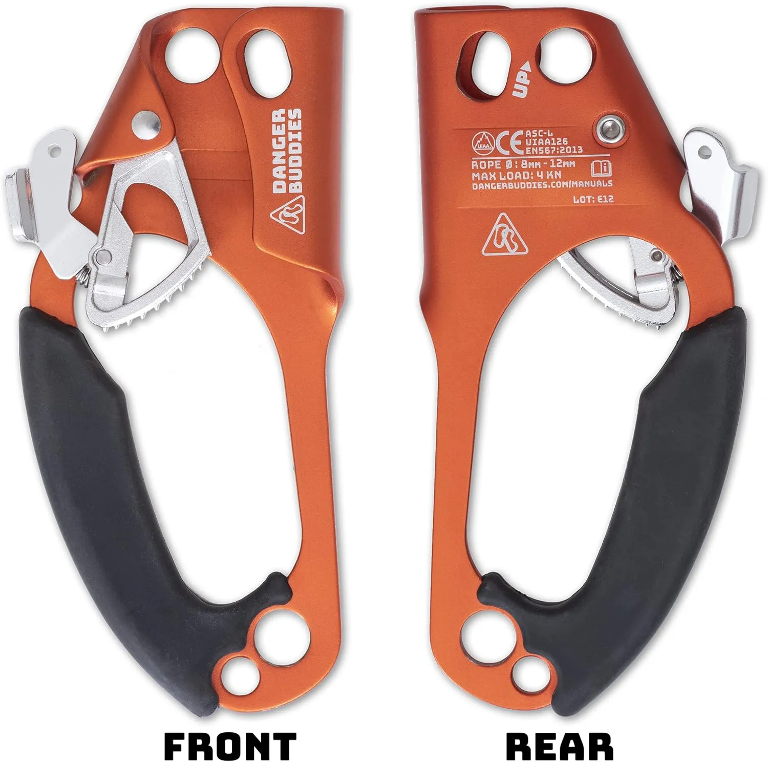 Danger Buddies Climbing Hand Ascender - UIAA Approved Ascension Device (Left & Right)