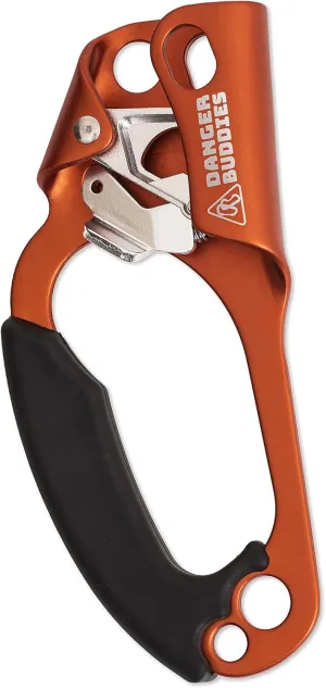 Danger Buddies Rope Ascender Fall Protection Arrester for Rock and Tree Climbing - UIAA Certified for Hunting, Climbing, Rescue, Arborist, Caving, Mountaineering, Self-Belay, Left Hand