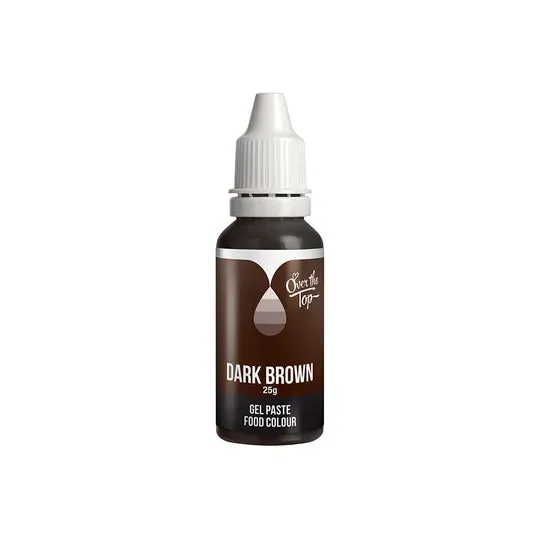 Dark Brown - Over the Top - Gel Paste Food Cake Colour 25g
