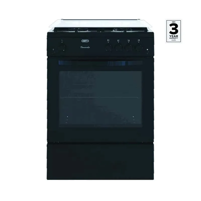 Defy 60Cm Full Gas Stove Black DGS670