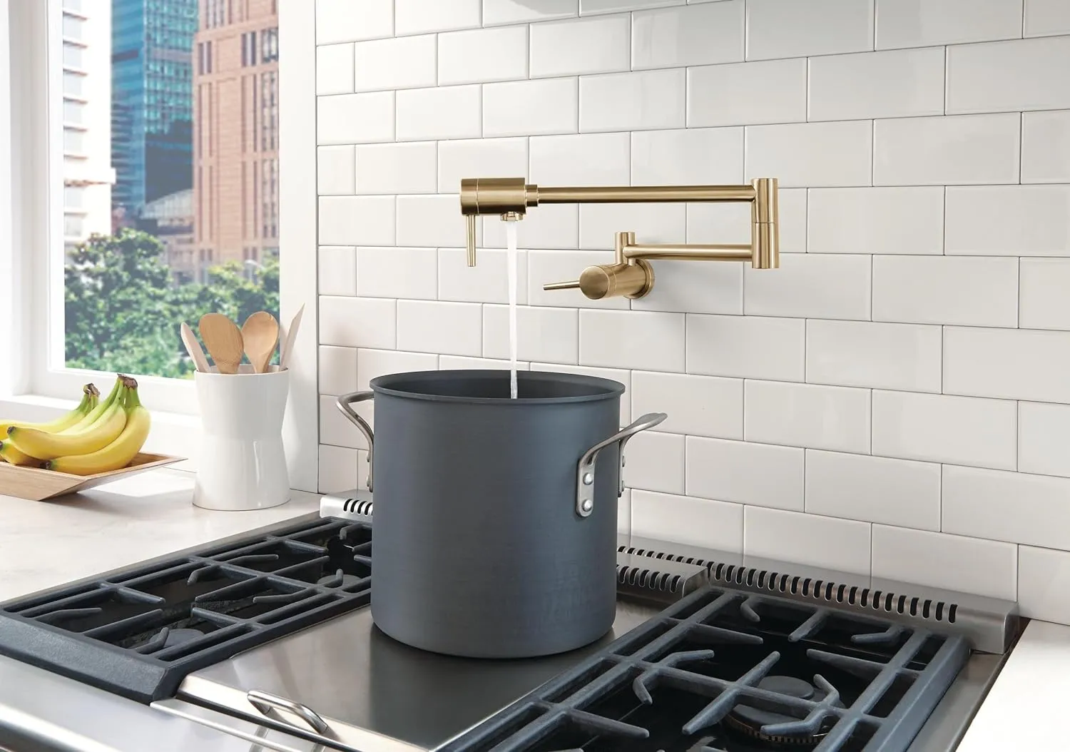 DELTA FAUCET 1165LF-CZ Contemporary Wall Mount Pot Filler