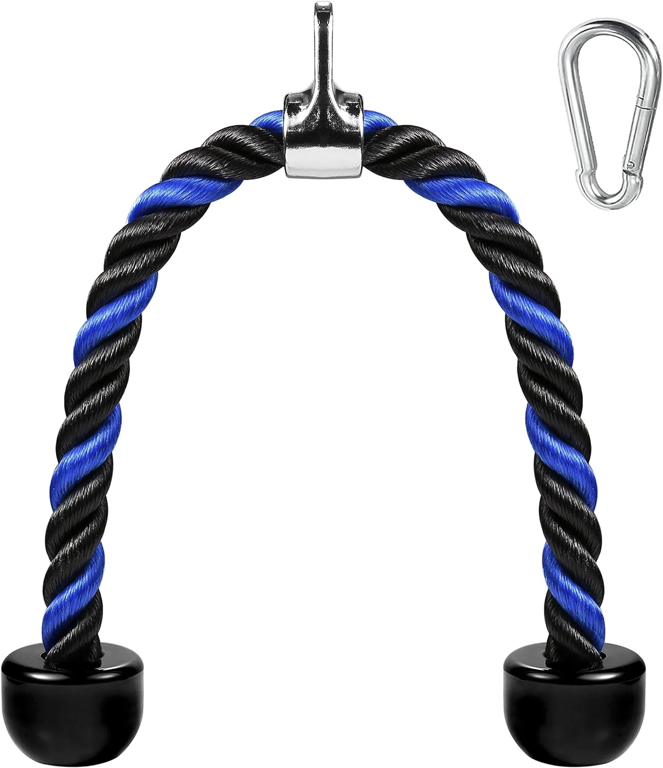 Deluxe Tricep Rope Pull Down Cable, 27 & 36 Inch Rope Length, Easy to Grip & Non-Slip Cable Attachment for Gym Workout Exercise