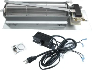 Direct Store DN115 FK24 Replacement Fireplace Blower Fan KIT for Monessen, Vermont Castings, Majestic, Northern Flame, Temco, CFM, Rotom HB-RB65, Blower kit for Wood/Gas Burning Stove or Fireplace