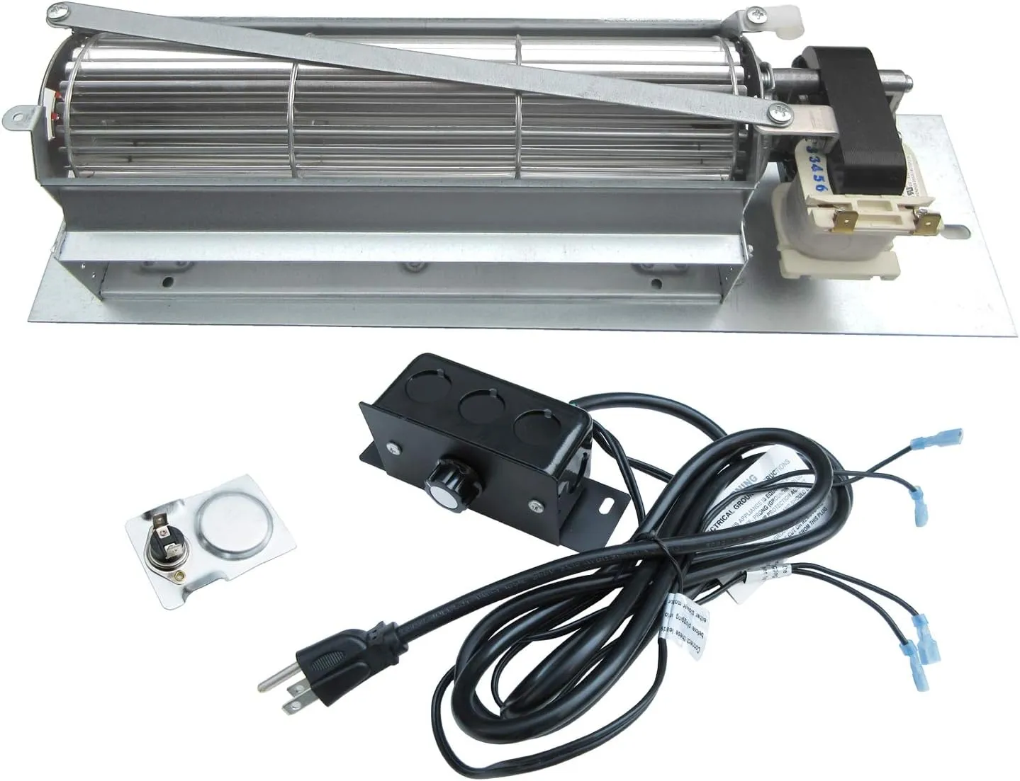 Direct Store DN115 FK24 Replacement Fireplace Blower Fan KIT for Monessen, Vermont Castings, Majestic, Northern Flame, Temco, CFM, Rotom HB-RB65, Blower kit for Wood/Gas Burning Stove or Fireplace