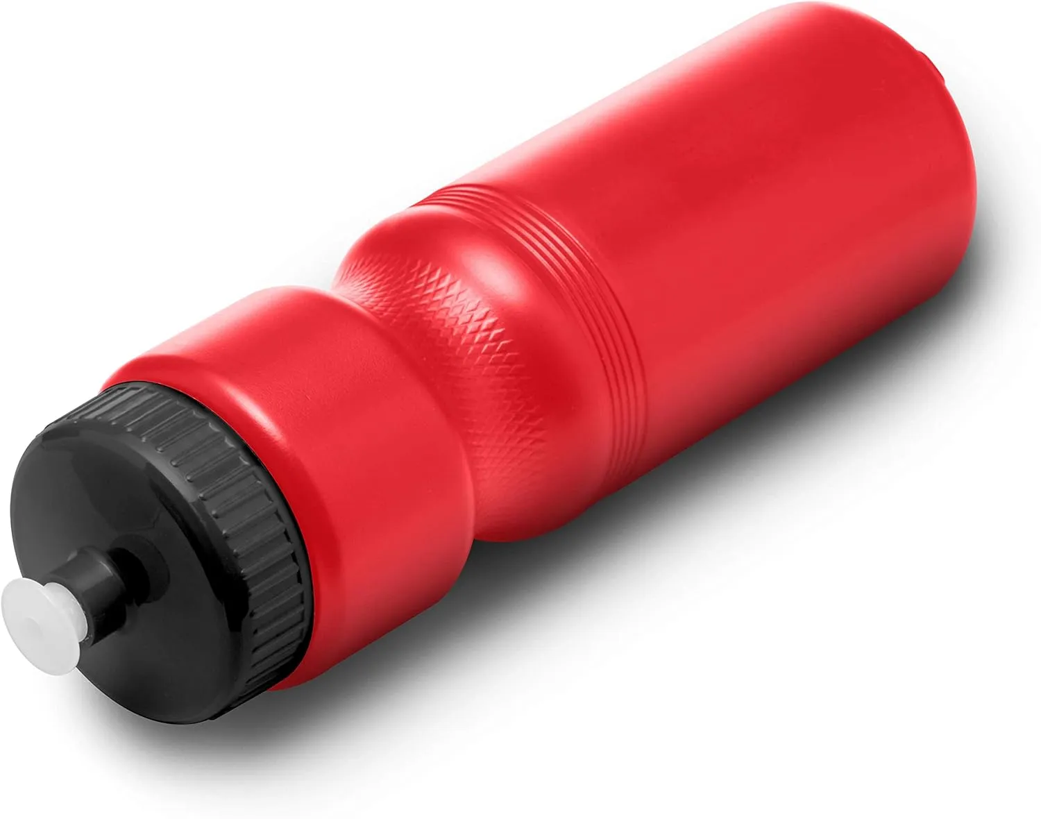 DISCOUNT PROMOS 28 oz. Push Cap Plastic Water Bottles Set of 6, Bulk Pack - Perfect for Gym, Hiking, Camping, Outdoor Sports - Red
