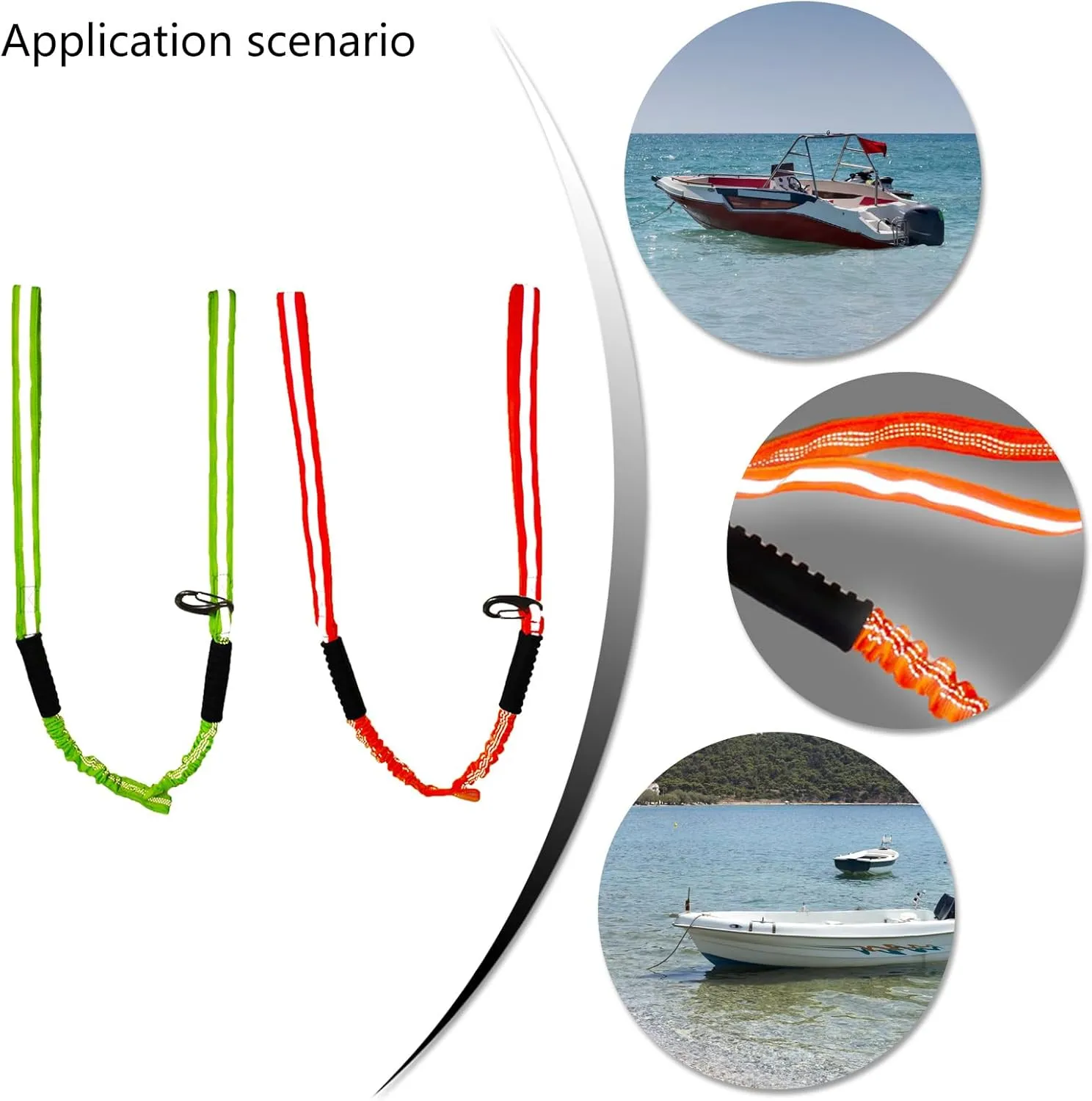 Dock Line Mooring Rope Marine Elastics Rope Nylons Kayaks Rope Reflective Bungee Cord Kayaks Rope Boats Part Easy to Use