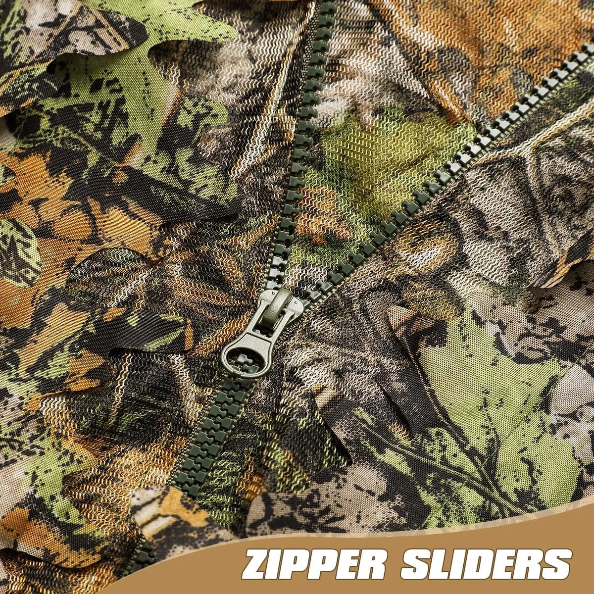 DoCred Ghillie Suit 3D Leafy Camo Hunting Suit, Leaf Camouflage Gilly for Men