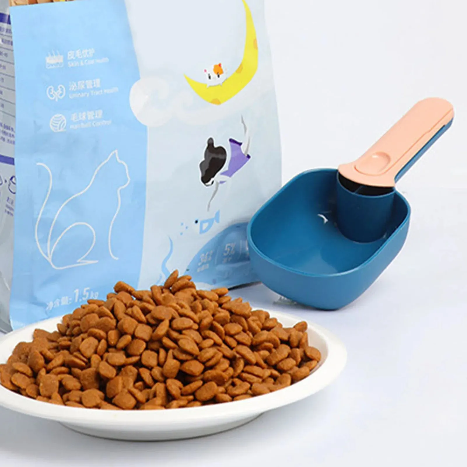 Dog Food Scoop 1-cup Food Measuring Cups With Sealing Bag Clip For Dog And Cat Handy Pet Food Feeding Accessories For Home Pet