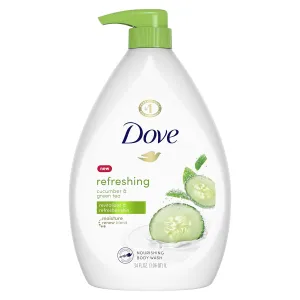 Dove Body Wash Pump For Dry Skin Cucumber and Green Tea Sulfate Free Body Wash 34 oz