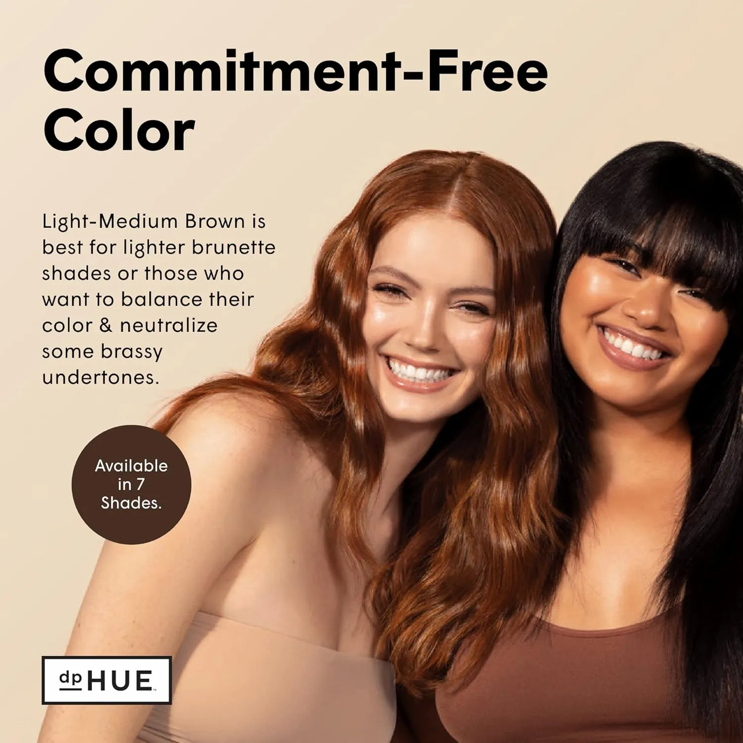 dpHUE Glossy Glaze, Light-Medium Brown - 4 fl oz - In-Shower Conditioning Glaze for Luminous Shine & Sheer Color - Paraben, SLS & SLES Sulfate Free - Leaping Bunny Certified