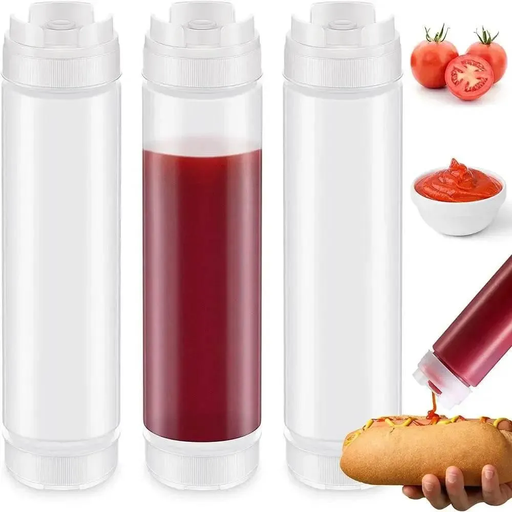 Dual-Head Squeeze Bottle - Ketchup and Dressing Dispenser