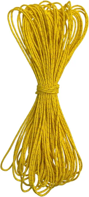 Dyneema Reflective Rope -2mm 400kg Fracture Strain - Suitable for Tents, Kite Surfing, and Other 65 feet (red, 2mm) (Yellow, 2mm)