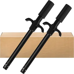 Easy Grip Metal Regular Gas Lighters for Gas Stoves, Restaurants & Kitchen Use - Black (Pack of 2 - Black)