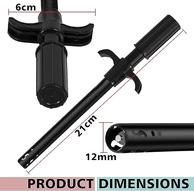 Easy Grip Metal Regular Gas Lighters for Gas Stoves, Restaurants & Kitchen Use - Black