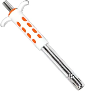 Easy Grip Stainless Steel Regular Gas Lighters for Gas Stoves, Restaurants & Kitchen Use (Orange)-1 Pack
