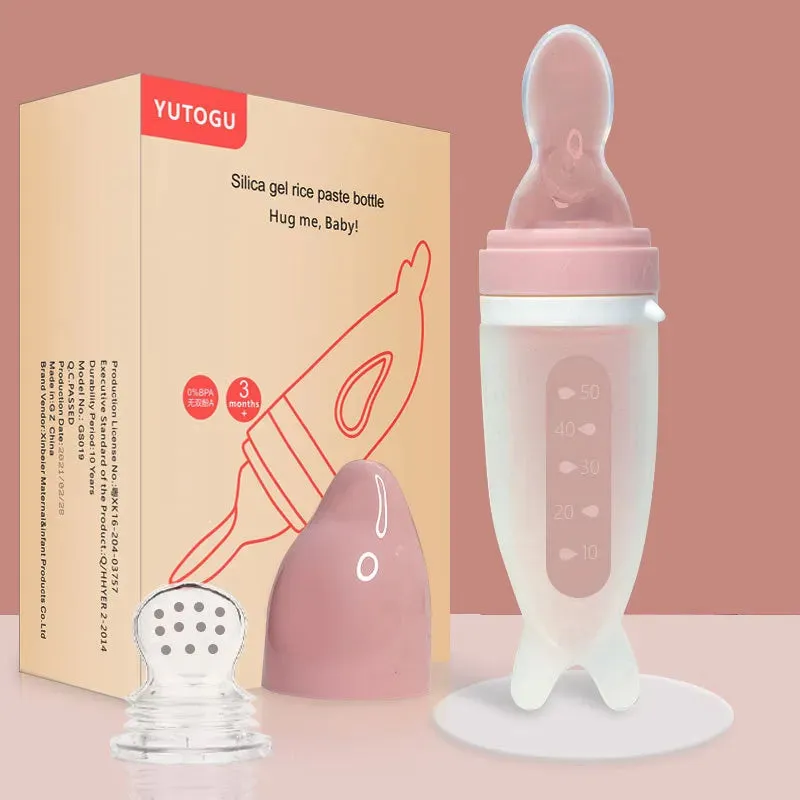 Easy Squeeze Silicone Baby Food Feeding Spoon