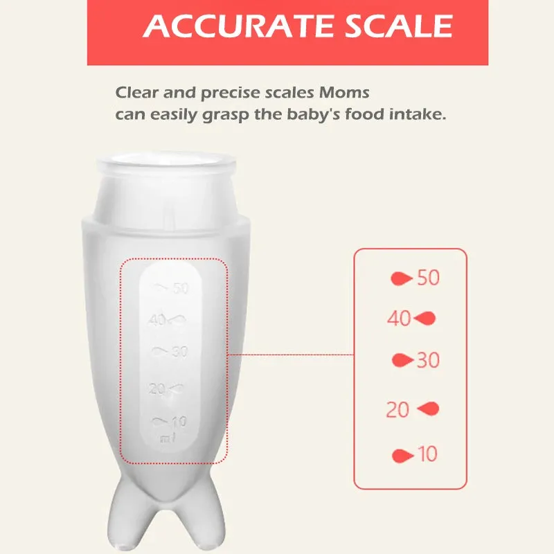 Easy Squeeze Silicone Baby Food Feeding Spoon