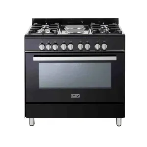 Elba 90cm 4Burners 2Electric Plates Black Gas Stove 01/9CX727B1