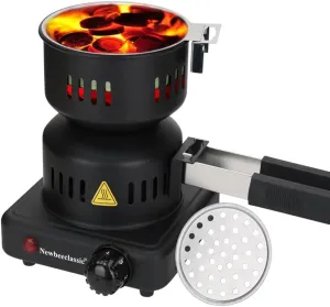 Electric Charcoal Starter,600W Durable Faster Coals Burner with Detachable Handle Stainless Steel Grill 4.9ft Cable,Multipurpose Fast Heating for Hookah BBQ Kitchen etc