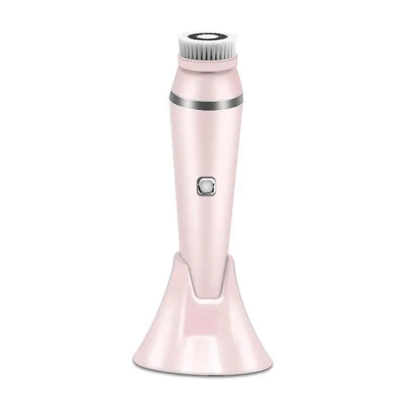 Electric Ultrasonic Face Care Skin Scrubber Vacuum Blackhead Remove Facial Cleaning Beauty Instrument Silicone Cleansing Brush