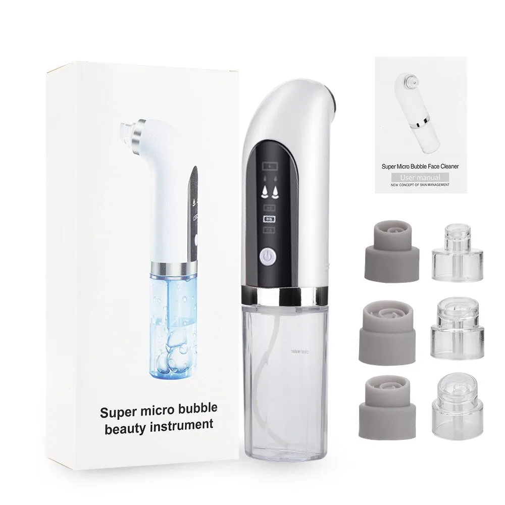 Electric Ultrasonic Face Care Skin Scrubber Vacuum Blackhead Remove Facial Cleaning Instrument Silicone Cleansing Brush