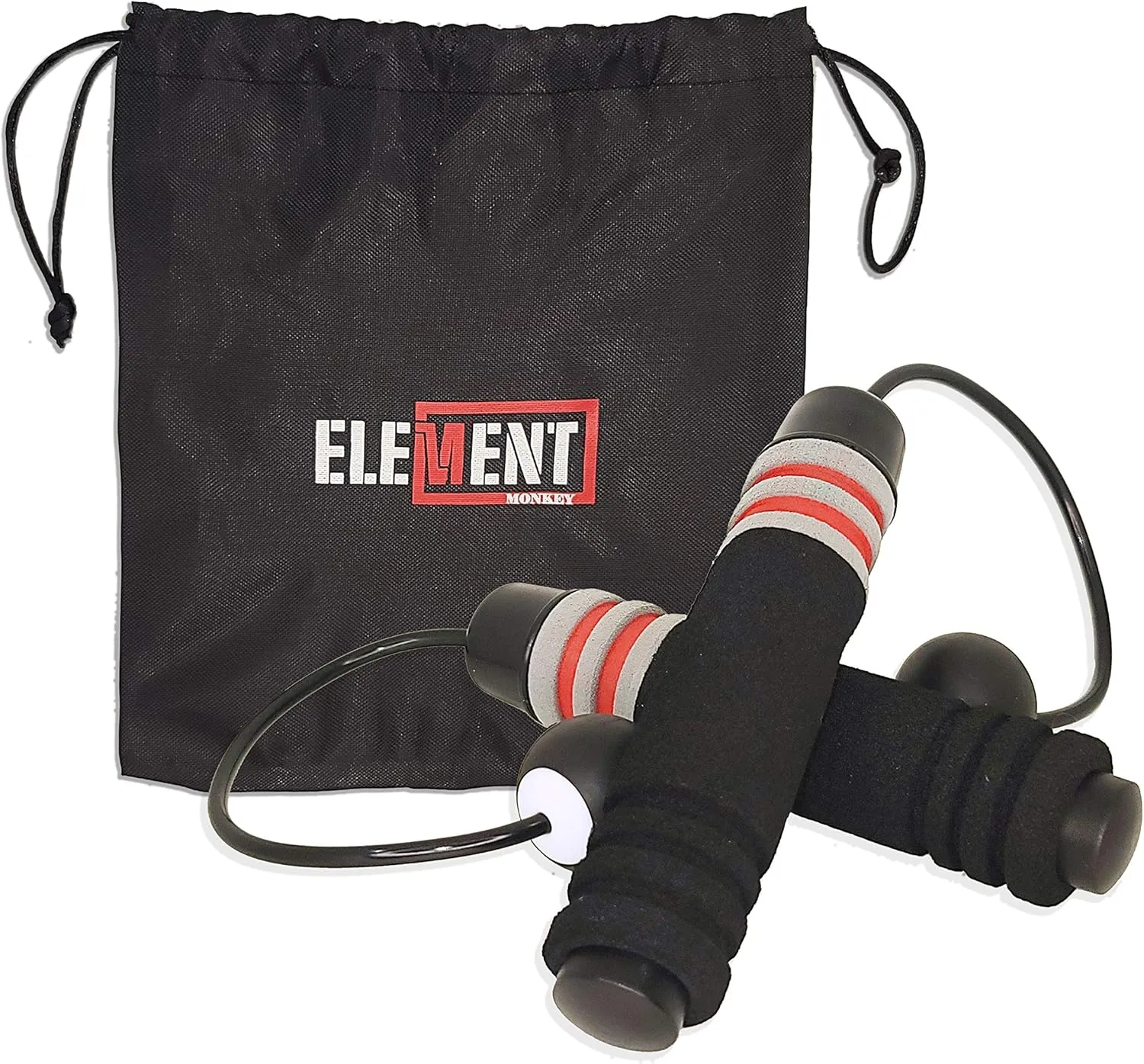 Element Monkey's Cordless Weighted Jump Rope for CrossFit Speed, Exercise, Comparable with Beachbody BOD Rope, WOD, Boxing, Strength and Endurance Workout MMA Training Fitness