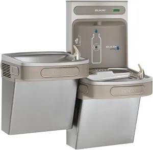 Elkay EZSTL8WSSK EZH2O Bottle Filling Station & Versatile Bi-Level ADA Cooler, Non-Filtered 8 GPH Stainless
