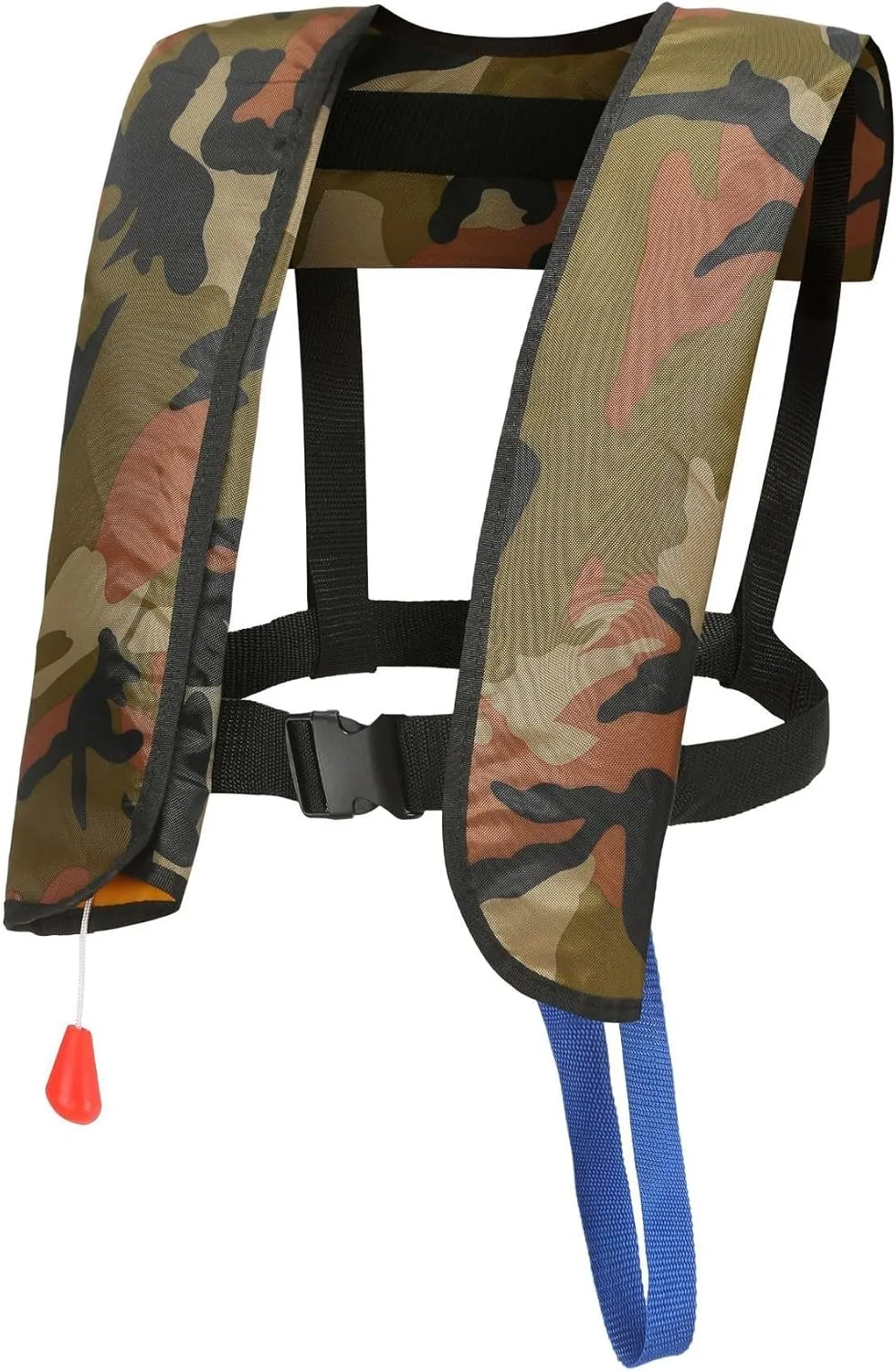 [Ellniges] Professional Grade Auto-Inflate Life Vest - 【Dual Safety System】, Weather Adjustable Straps, Maritime Ready with Reflective Panels & Survival Whistle, Tear- Oxford