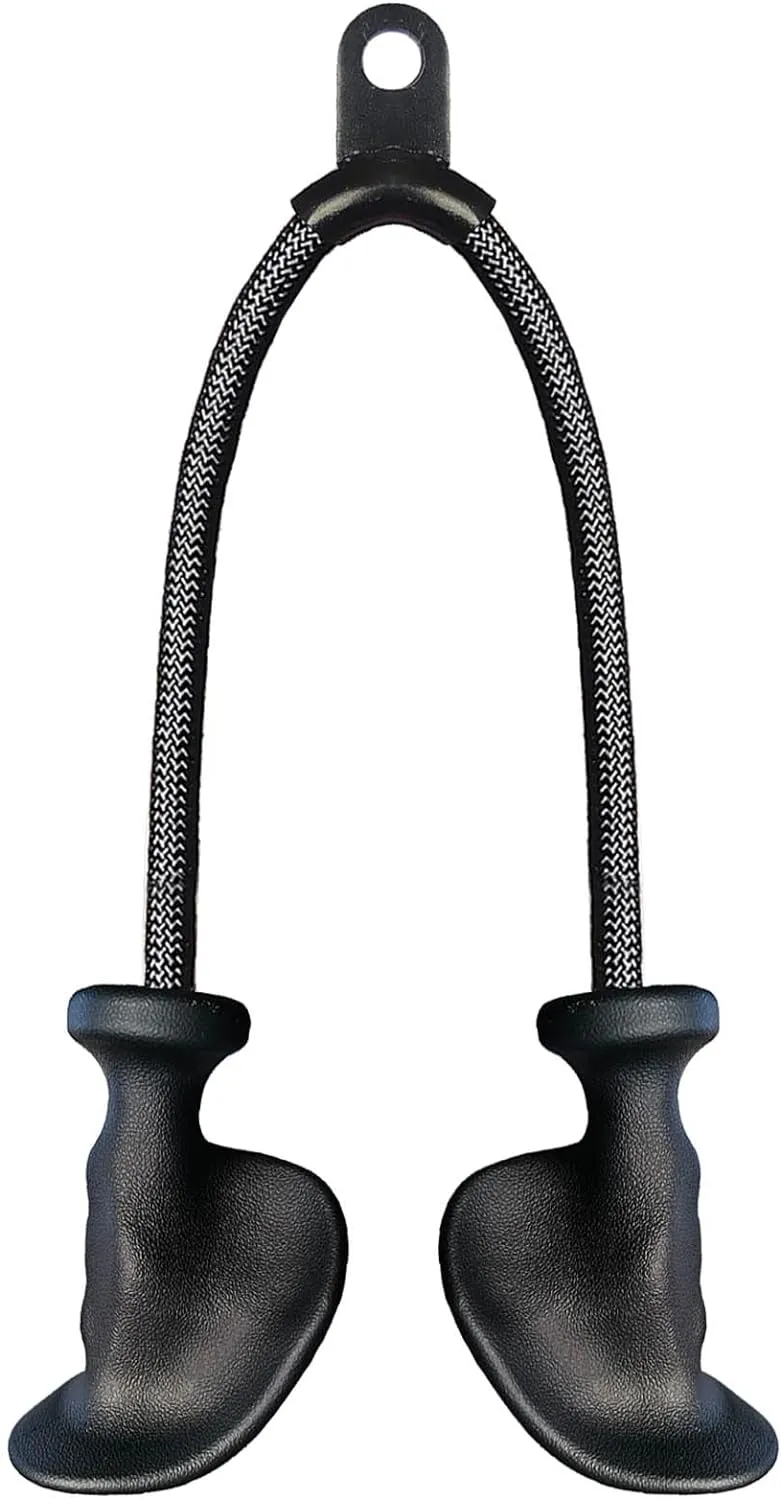 Ergonomic Tricep Rope Pulldown Attachments, Upgraded 27 32 40 & 47 Inch Extra Long Triceps Rope Cable Attachments for Gym, LAT Pull Down Bar for Cable Machine, Tricep Workout Cable Attachments