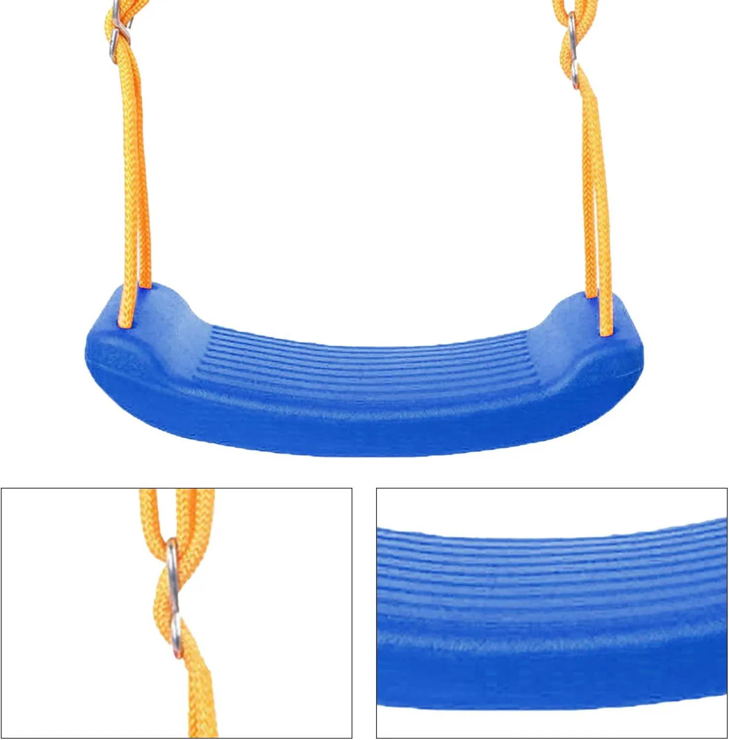 EVTSCAN Swings Seats Heavy Duty - Anti Skid Buckle Adjustable Tear Resistant Rope Children Seat Swing for Park Outdoor(Blue)