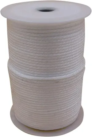 Extreme Max 3006.2186 BoatTector Solid Braid Nylon Rope - 1/8" x 600', White