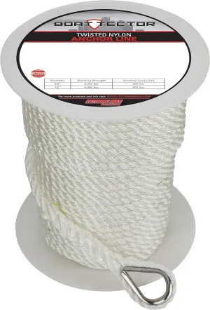Extreme Max BoatTector Premium Twisted Nylon Anchor Line with Thimble