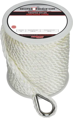 Extreme Max BoatTector Premium Twisted Nylon Anchor Line with Thimble